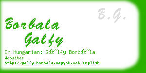 borbala galfy business card